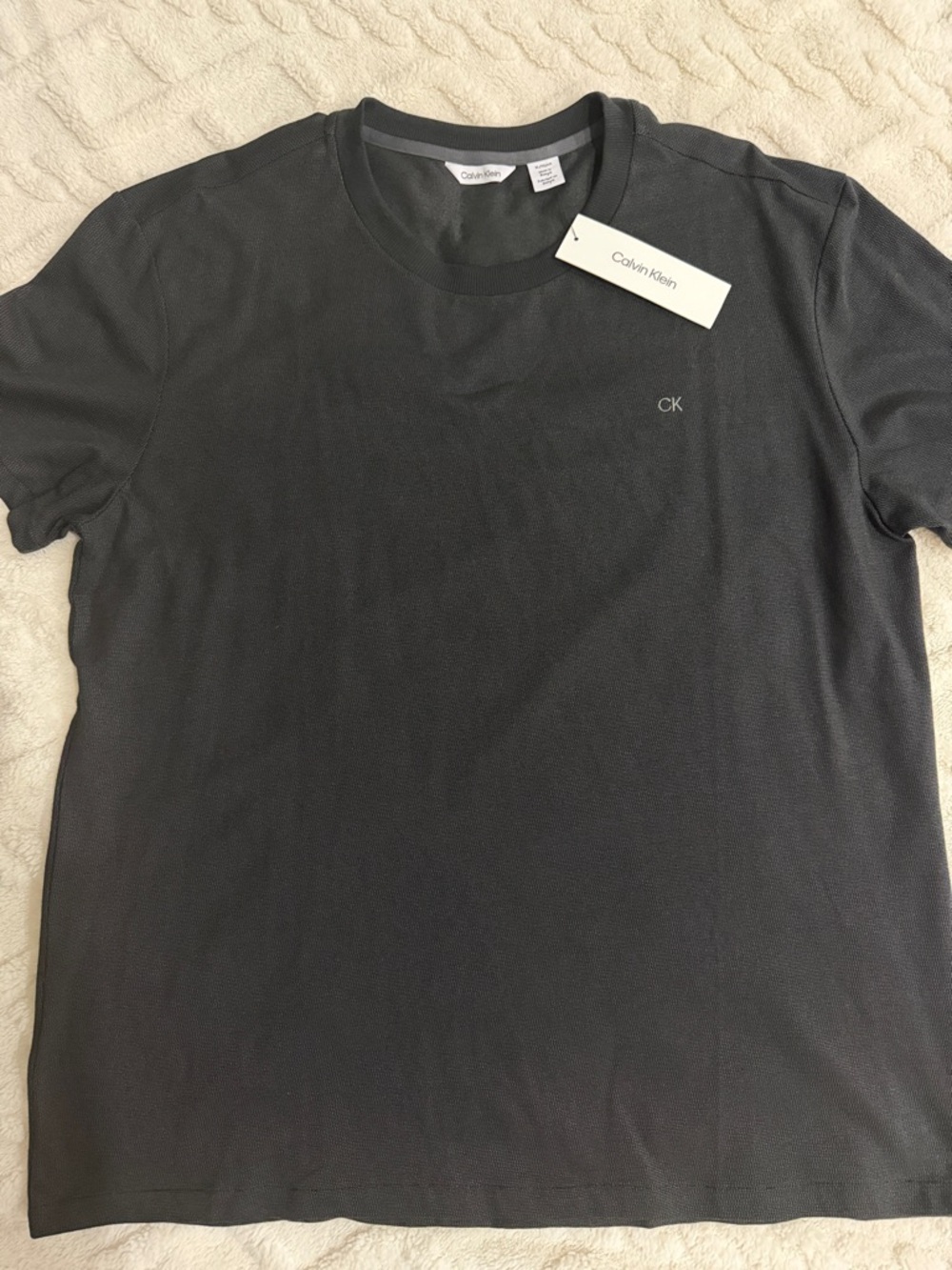 NWT Calvin Klein Men's Black CK Crewneck T-Shirt